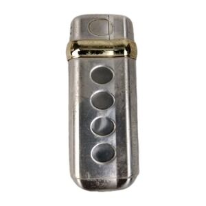 VTG Prometheus Lighter Silver W Gold Tone Adjustable Flame Butane Untested